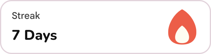 Seven-day learning streak